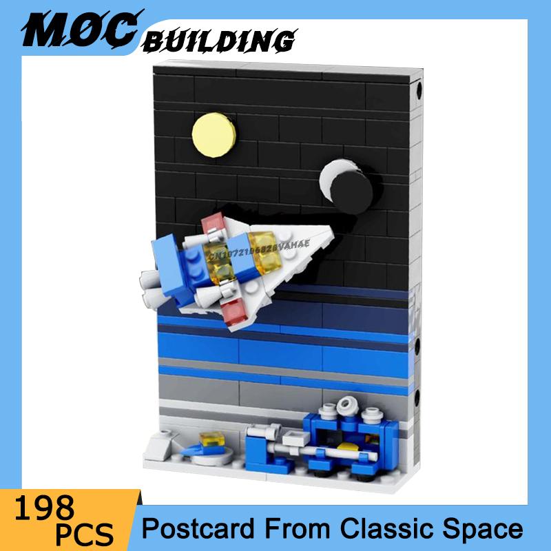 

MOC Building Blocks Classic Space Postcard Series Movie Scene Tales Of The Command Base Assembly Bricks Creative Toys Xmas Gifts
