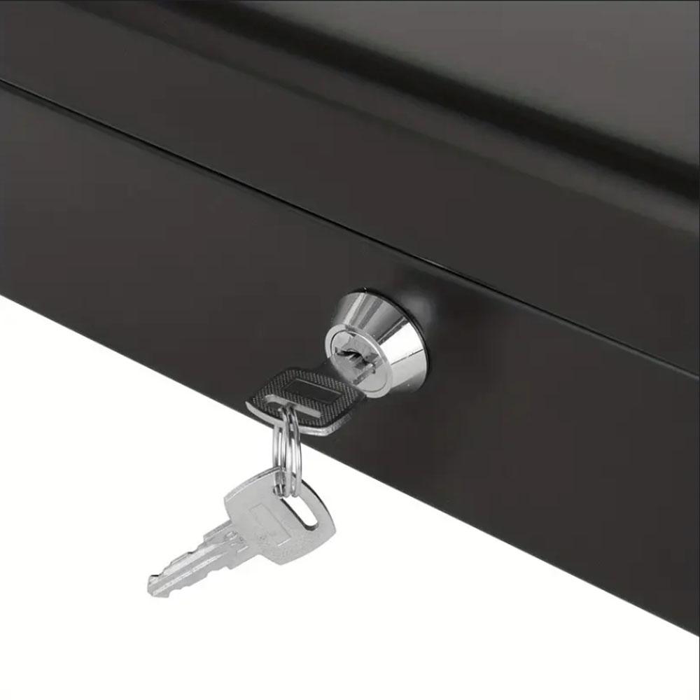 Money Box With Key -money Tin With Lock - Small Lockable Cash Box With Coin Tray For Petty Cash Coins Notes