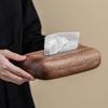 Rectangular Walnut Tissue Box Smooth-surfaced Tissue Paper Holder Tissue Dispenser  Living Room