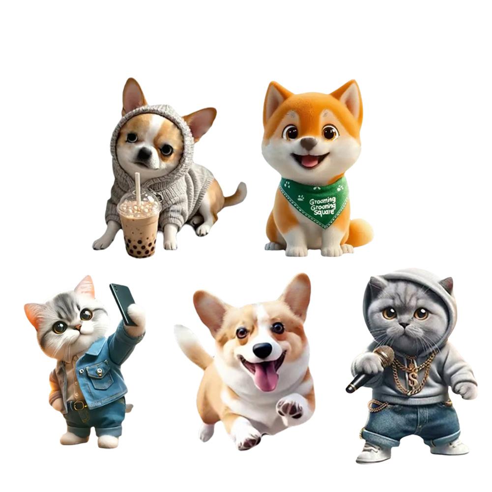 Cute Cat & Dog Car Air Outlet Clip - Acrylic Decorative Design For Fresh Compact Interior & Aro J4T7