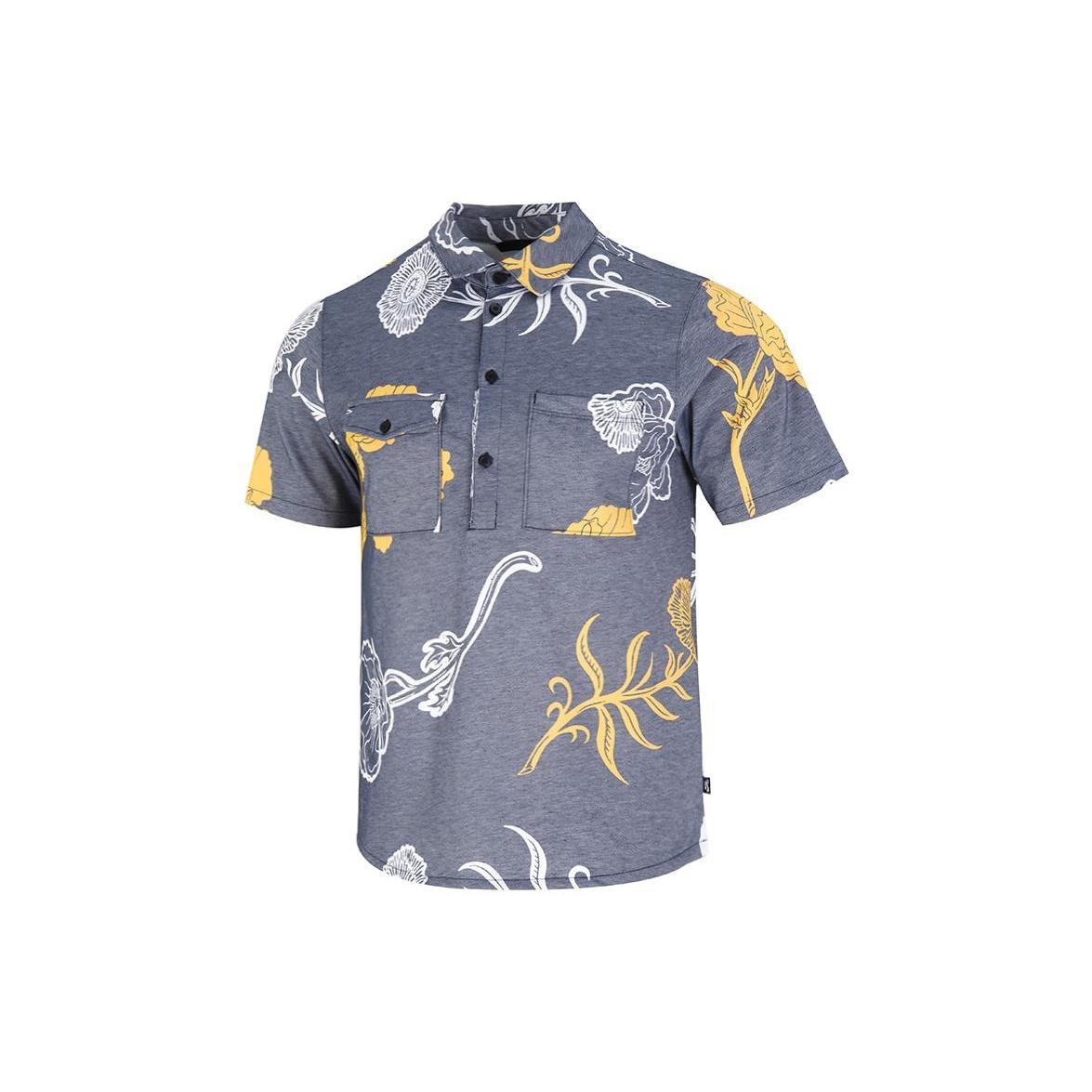 Men s Nike SB Skateboard Full Print Casual Short Sleeve Shirt Blue DM0170-010 L
