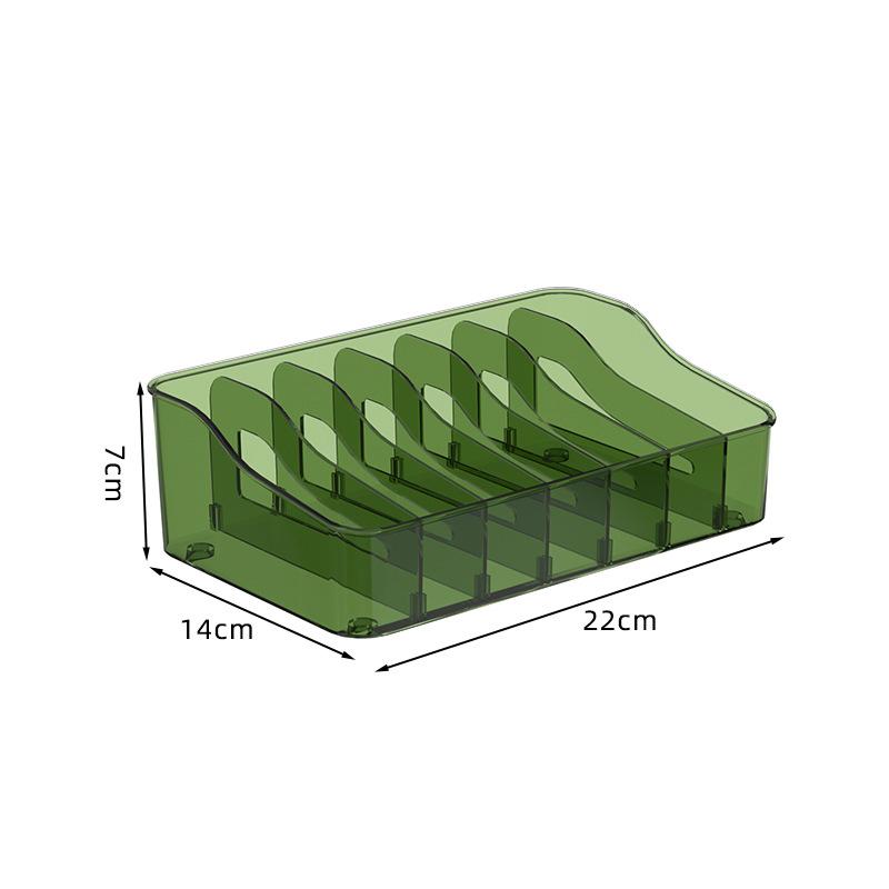 Large Capacity Spice Rack Transparent Divided Cosmetic Food Storage Box Countertop Spice Shelf Kitchen Pantry Cabinet Organizer