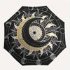 Golden Celestial Wheel Mandala Umbrella, Portable 3-Fold Umbrella for Men & Women,Christmas Gift ES256