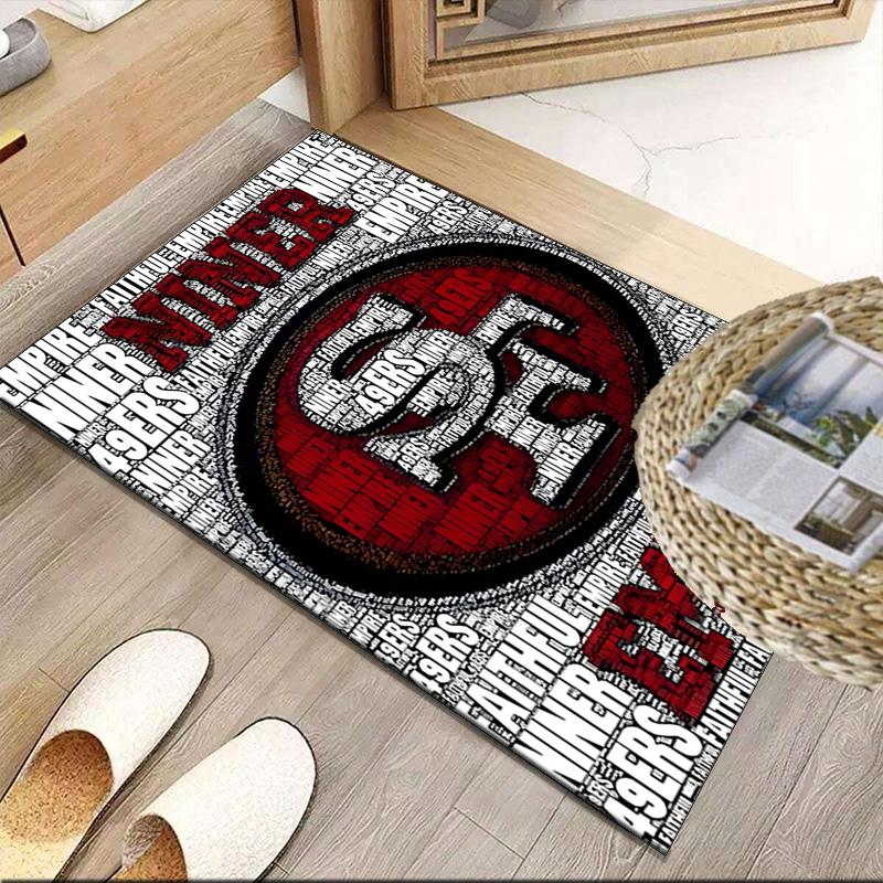 San Francisco Football Teppich, Küchenteppiche, Yogamatte, Rutschfeste Matten, Teppich für Badezimmer, Wohnzimmer Schlafzimmer, Camping Teppiche Weihnachtsgeschenk