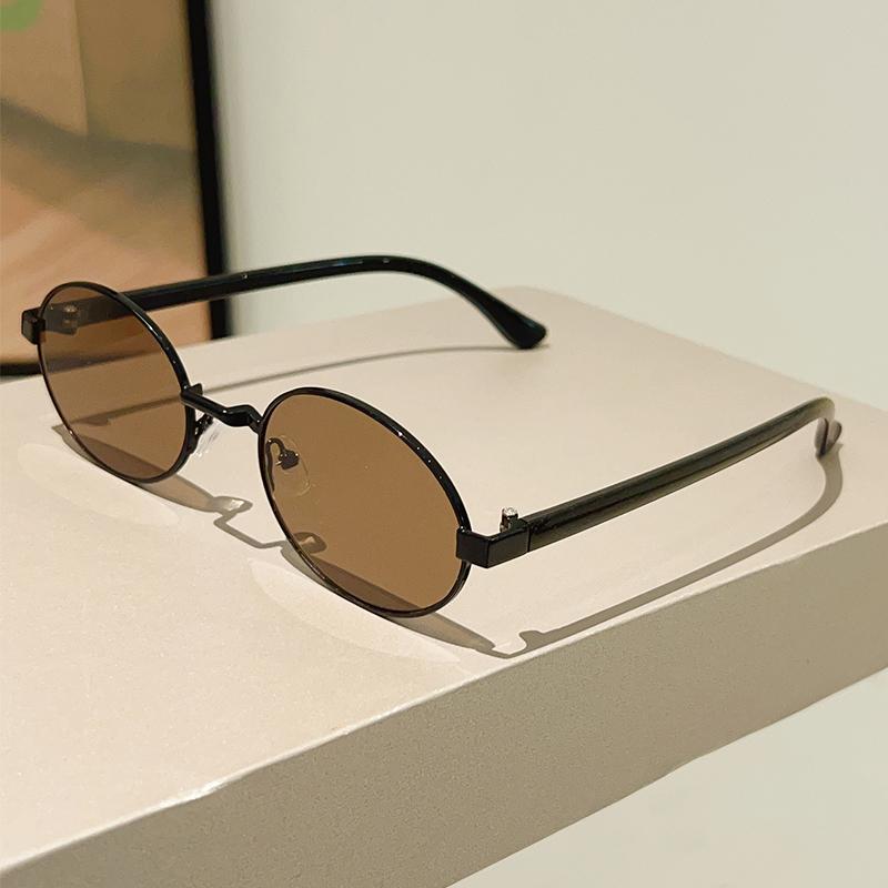 Vintage Oval Sunglasses  New Stylish Full Rim Gradient Outdoor Casual Shades Women Trendy Brand Design Sun Glasses