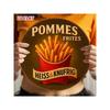 Vintage Metal Sign Pommes Frites Wall Art Decor for Cafe Bar Restaurant