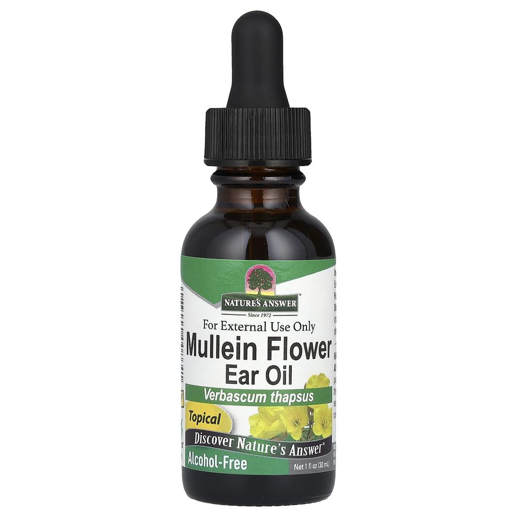 Nature's Answer Mullein Flower Ear Oil, Alcohol Free, 30Ml (1Fl Oz)