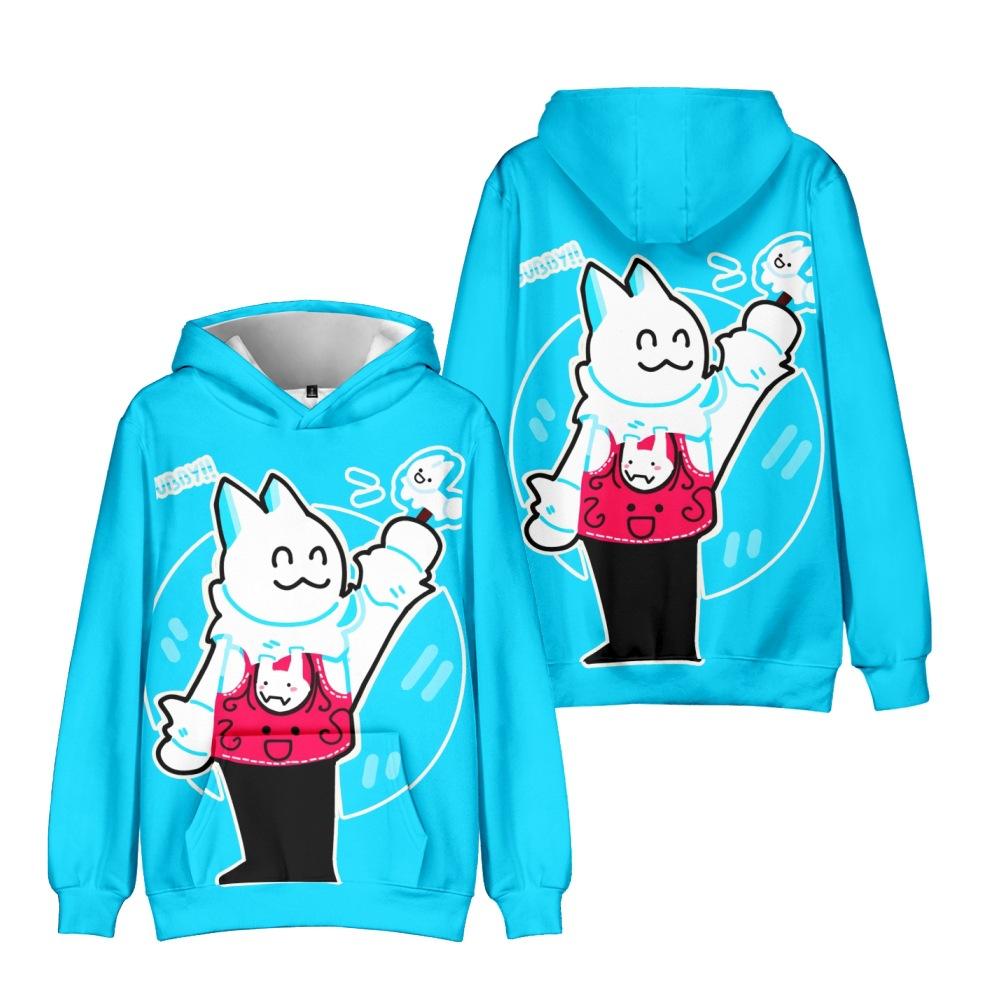 

Мода 8 цветов для поклонников мультфильма Губби, толстовка с принтом, для спорта на открытом воздухе, косплей, пуловеры, худи, костюм для косплея XXS синий