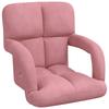 Adjustable Floor Chair Pink Velvet
