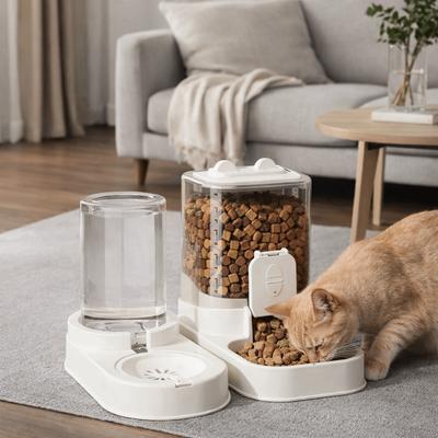Large Capacity Dog Cat Food Bowl Spill Proof Pet Food Storage Dispenser  Pet Accessories