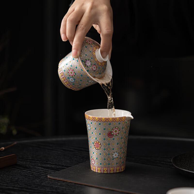 Master Zheng Wenqiang Ceramic Cloisonné Kung Fu Tea Set