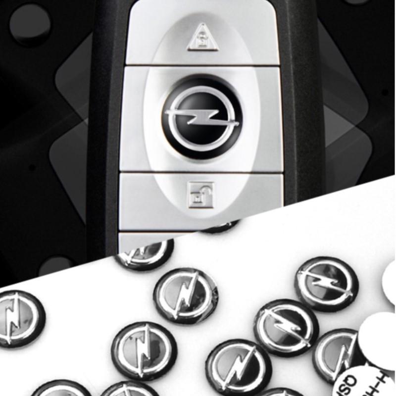 BBGH1 5/10PCS 14mm Car Emblem Aluminium Remote Control Key Stickers Decorate For Opel Zafira Corsa D Insignia Mokka Regal Accessories