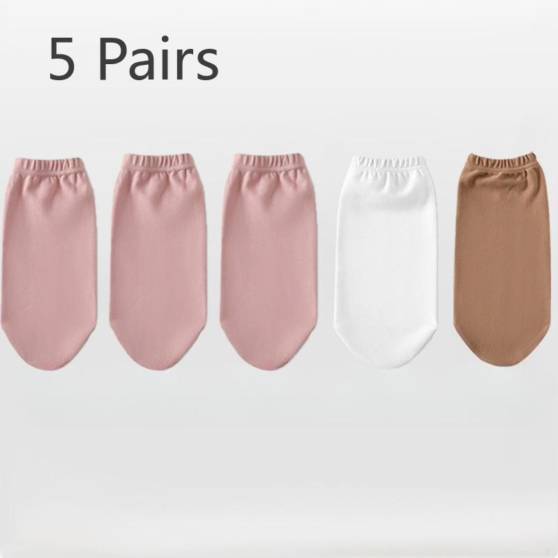 

5 пар женских весенне-осенних изысканных носков для сна с кондиционером, не на стопу, износостойких, домашних, до середины голени 5 Pairs