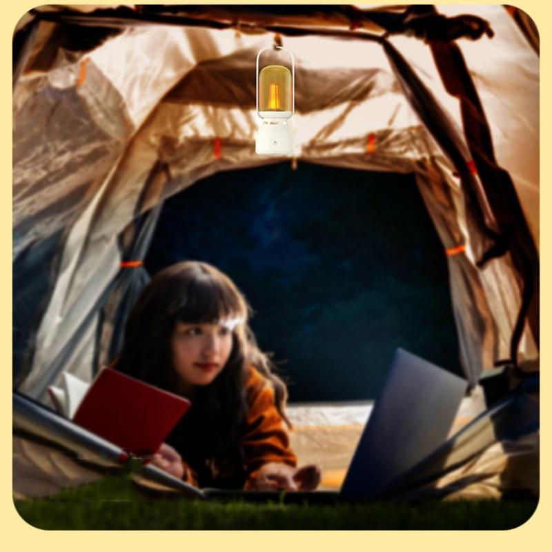 Retro Cordless Lantern Table Lamp, 40 Hours Long Lasting Dimming Portable Night Light For Bars Restaurants And Home Decor