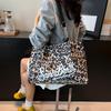 2025 Summer Fashion Leopard Print Women Handbags Female Nylon Casual Trendy Premium Texture Large Capacity Shoulder Bags