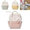 Nylon Lightweight Waterproof Trendy Backpack Colorful Letter Pattern For Girls