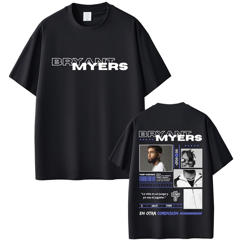 Rapper Bryant Myers En Otra Dimesion 2025 T Shirt Men Women Hip Hop Street Ocollar Short Sleeve Tshirts Casual Cotton T Shirts