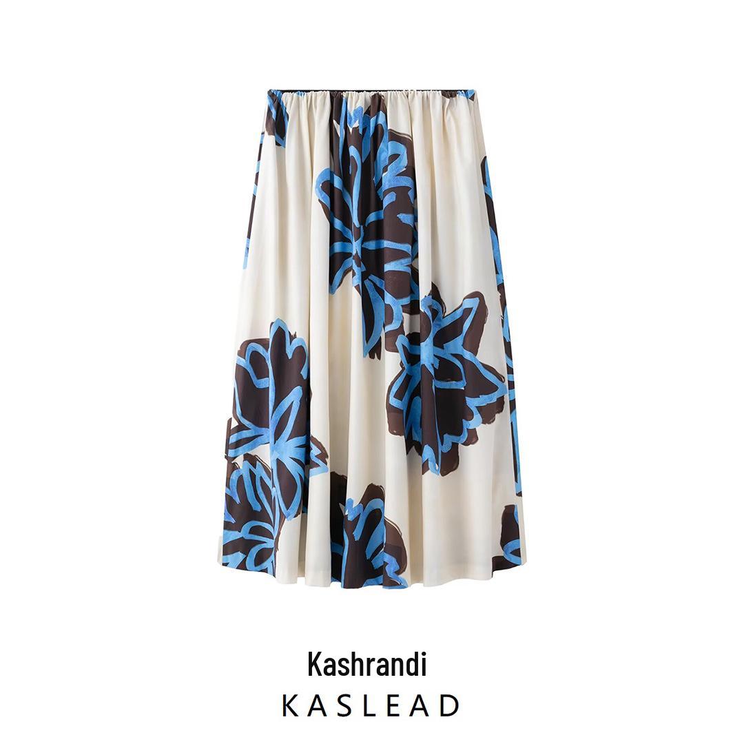 

2025 Spring Women s European & American Style Versatile Midi Skirt Small