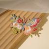 2pcs Heat Transfer Flower Patches Embroidery Design Butterfly Patches  For Clothing Accessories