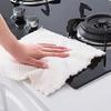 12 Stück doppelschichtige saugfähige Mikrofaser-Küchengeschirrtücher Antihaft-Öl-Haushalts-Reinigungstuch Wischtuch Home Kitchen Tool Staublappen
