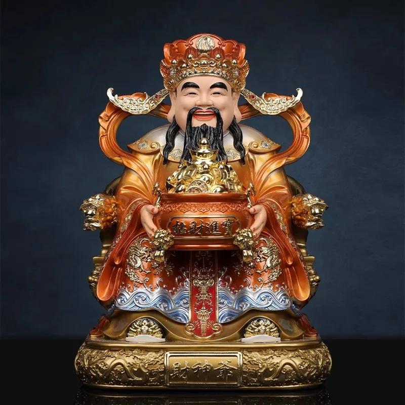 

Статуэтки Будды богатства для дома, поделки из смолы, магазин украшений фэн-шуй, буддийское поклонение, 12 дюймов, 1 шт.