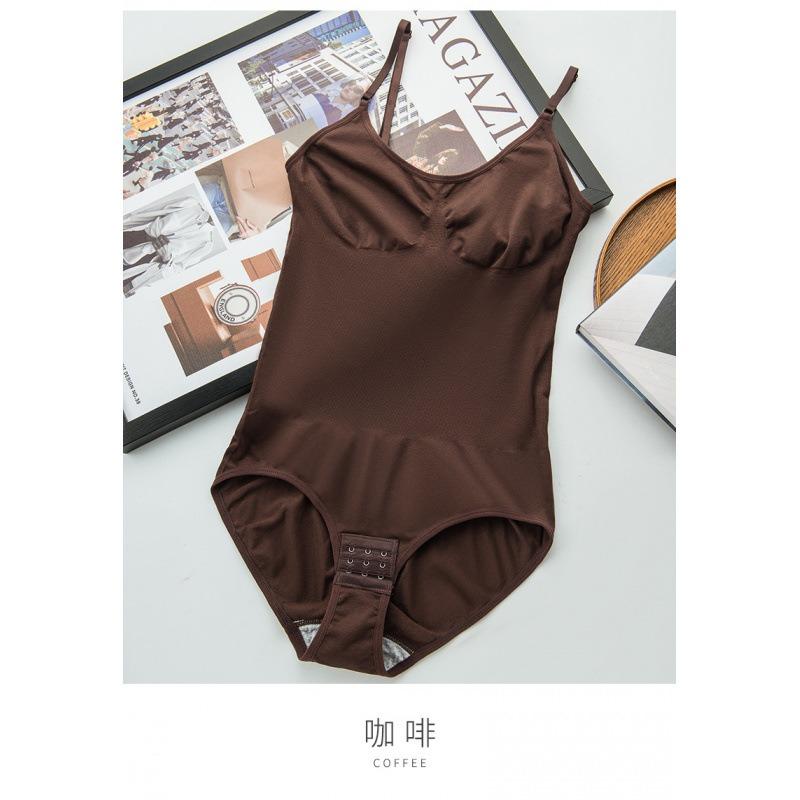 Shapewear Une pièce Pantalon de contrôle du ventre pour femmes Bretelles de maintien open-butt lift Corset abdominal Combinaison