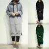 Women's Long Sleeve Loose Casual Plus Sweatshirt Hoodies Long Maxi Dress In Premium Quality And Timeless Design