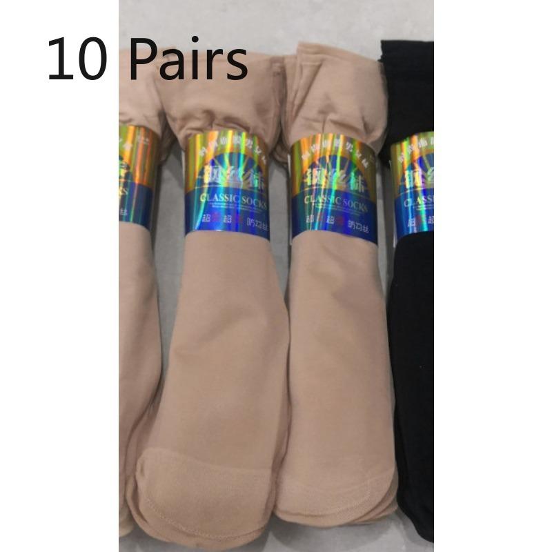 

10 пар новых удлиненных женских чулок с антизацепной проволокой и высокой пружинящей сталью 10 Pairs