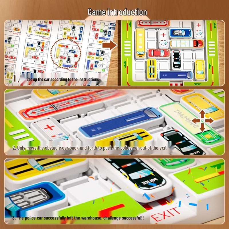 Car Warehouse Out: Huarong Dao Sliding Puzzle for Ages 3-6 - Brain Training Toy