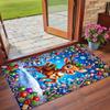 Christmas Printed Square Area Rug Soft Non Slip Floor Carpet For Bedroom Holiday Gift