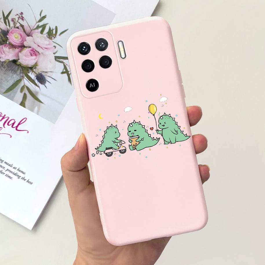 For OPPO A74 A94 Case CHP2219 CPH2203 Phone Cover Cute Duck Dinosaur Slim Matte Funda For OPPO A74 A 94 5G OPPOA74 CPH2197 Coque
