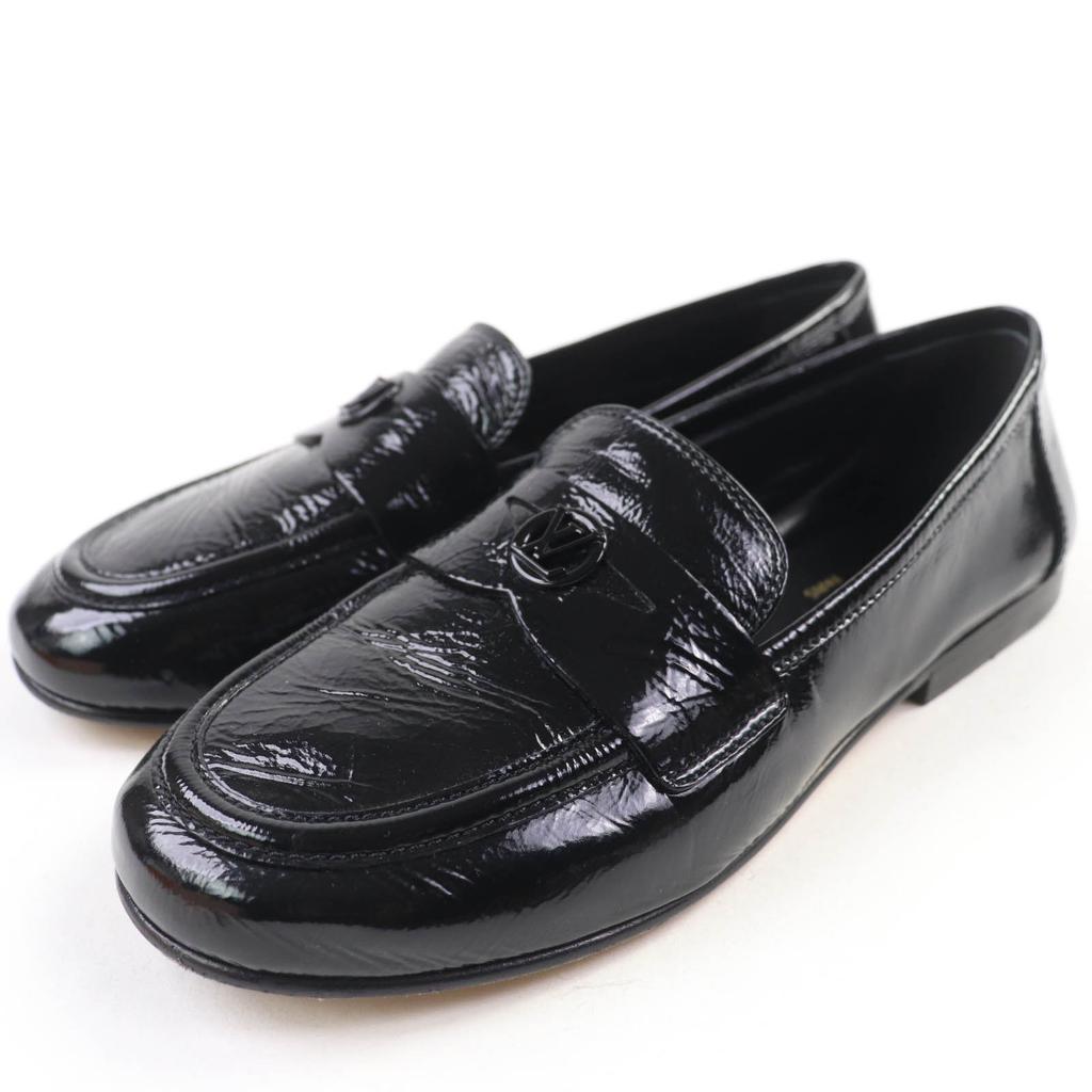 Louis Vuitton Slipper schwarz Lackleder Damen 35.5 Gebraucht