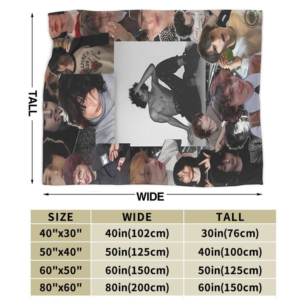Finn Wolfhard Decke Qualität Super Weich Überwurfdecke Winter Kinder Erwachsener Outdoor Bequeme Tagesdecke