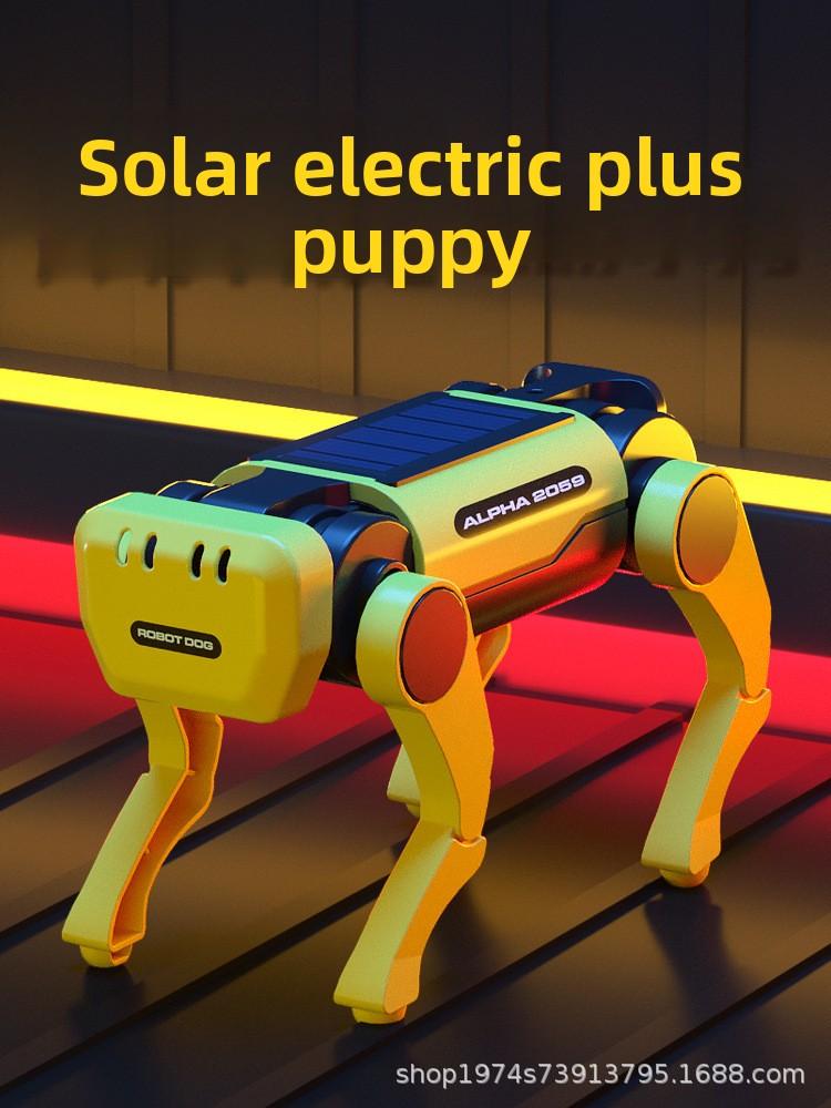 

Электрическая собака на солнечной батарее, детская игрушка-конструктор для мальчиков, развивающая интеллектуальная Solar Puppy