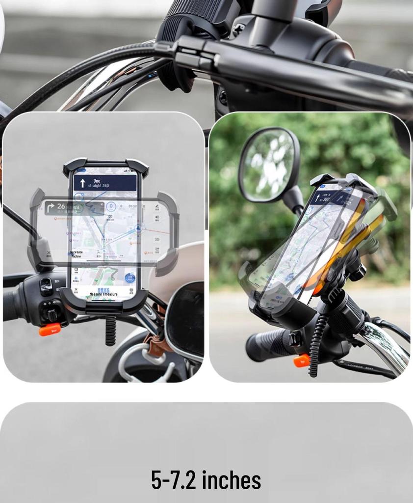 Electric Vehicle & Motorcycle Phone Holder with Battery for Navigation