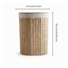 Laundry Hamper with Lid Handwoven Paper Rope Reinforced Woven Basket