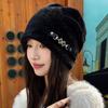 Loose Version Thin Hat Women's Stuffed Outdoor Heattechknitting Hat