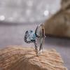 S925 Natural Colored Treasure Retro Thai Silver Ring, Male And Female Couples Ring, Spirit Snake Index Finger Ring, Niche Light Luxury Does Not Fade