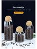 Transparent Borosilicate Glass Jar with Cork Stopper for Tea, Coffee, and Cereal Storage