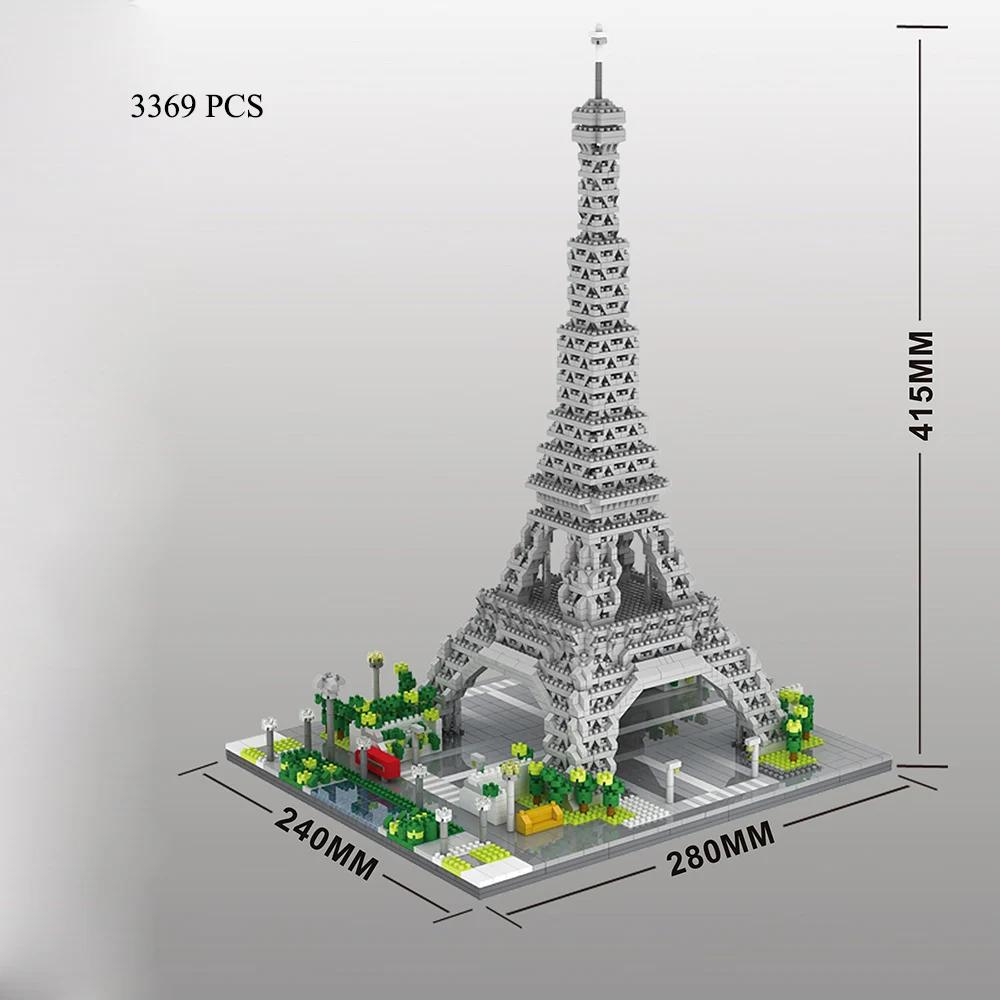 France Pride Paris Eiffel Tower Micro Mini Building Blocks 3 Size Choice Adult Puzzle Toy Kit Assemble Brick Gift Architecture Model