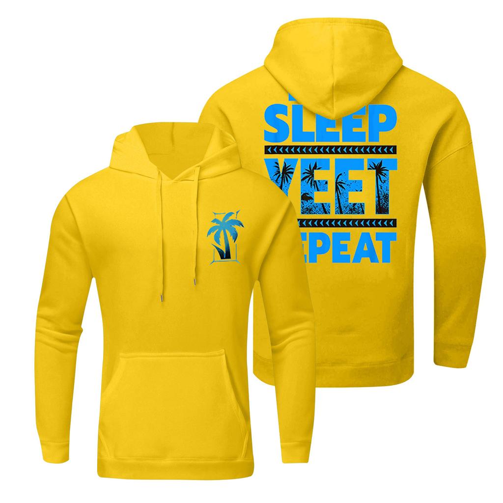 Wiosenna męska bluza z kapturem z nadrukiem, codzienna, luźna, opadające ramiona