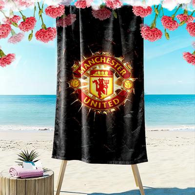 1 szt. Ręcznik plażowy Manchester United Manchester City, Żywy ręcznik plażowy odpowiedni do aktywności na świeżym powietrzu, na kemping, na wędrówki