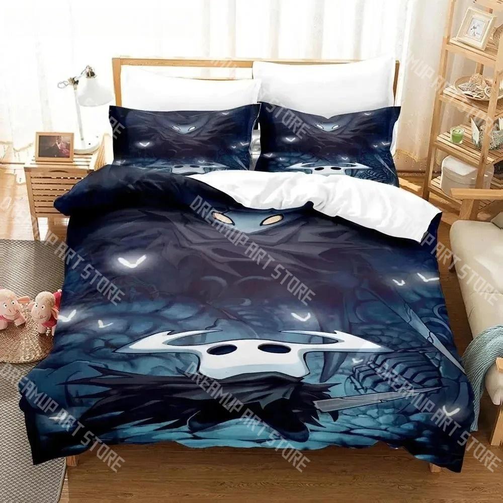 Fashion Anime Hollow Knight Bedding Set Single Twin Full Queen King Size Bed Set Kids Bedroom Duvetcover Sets Bed Sheet Set