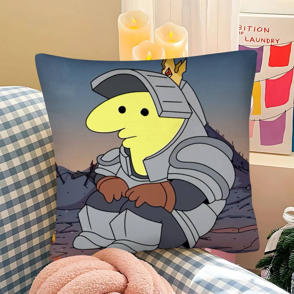 Pc Anime SSmiling Friends Pillow Case Fashion Square Pillowcase Bedroom Sofa Room Ins Decoration Leisure
