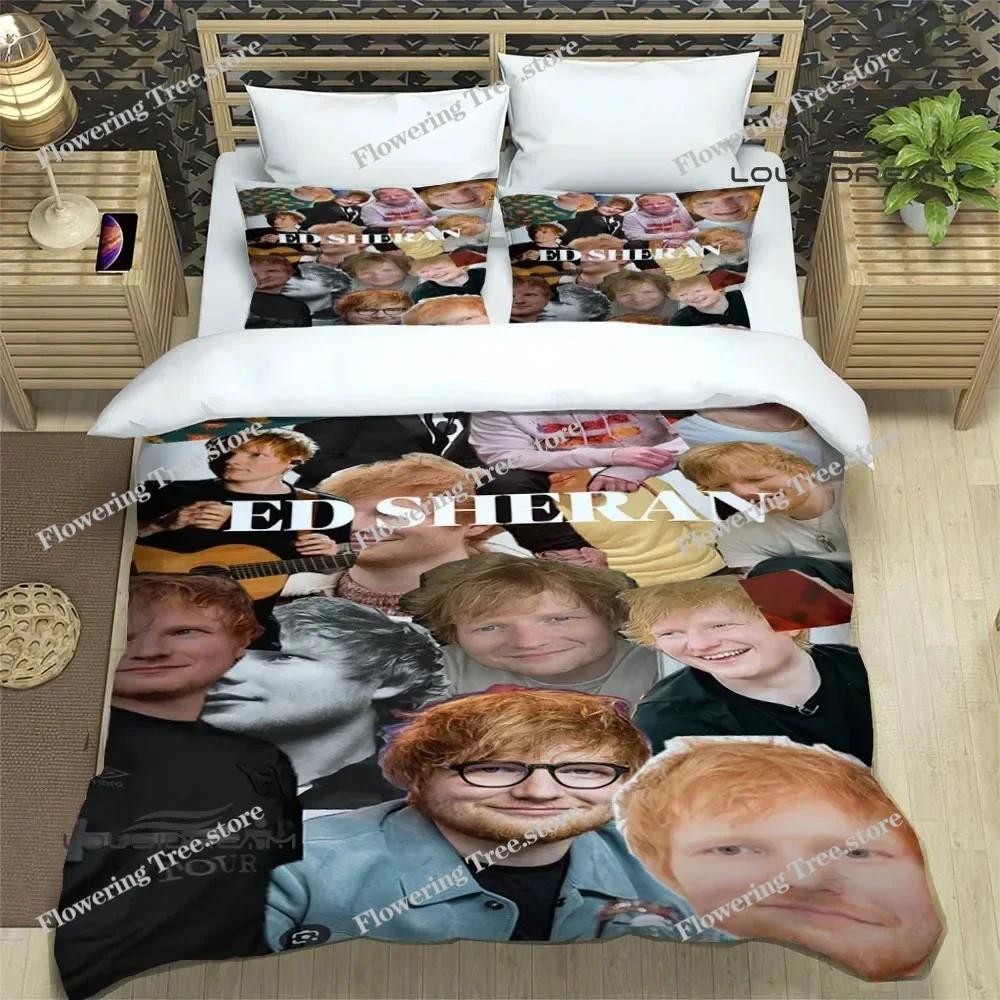 Singer Ed Sheeran Printed Bedding Sets Exquisite Supplies Set Duvet Cover Bed Comforter Set Bedding Set Luxury Birthday Gift