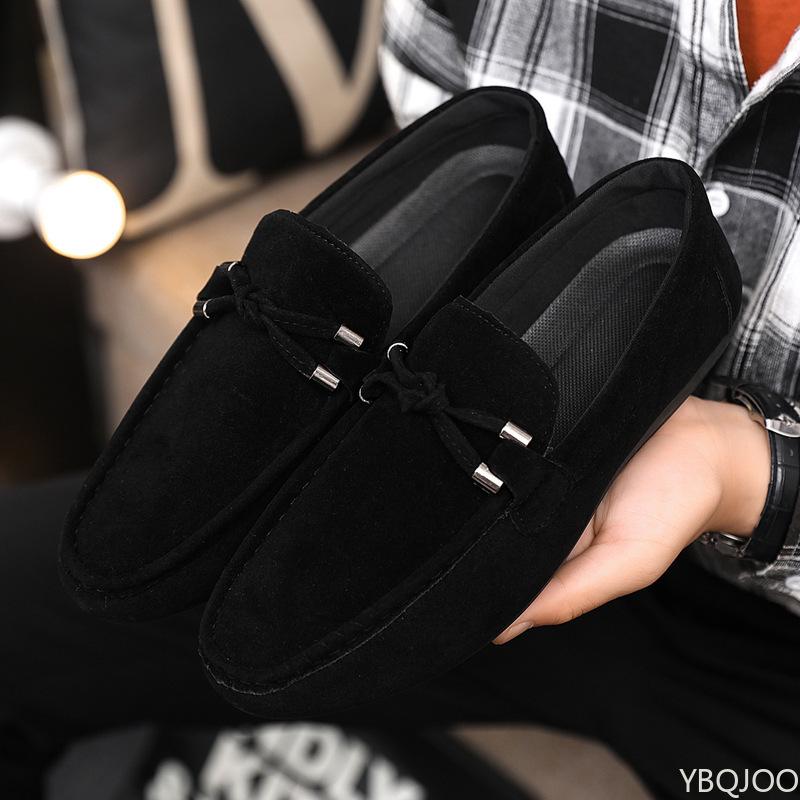 Fashion Spring and Summer Men's Casual Bean Shoes Trend with Breathable Flat Bottom Anti Slip Single Shoes for Daily Use Zapatos Hombre