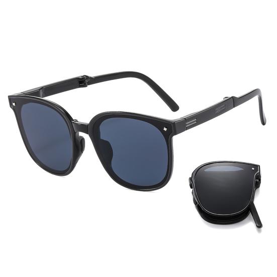 Faltbare Sonnenbrille, UV-beständig, leicht, rutschfest, tragbar, für unterwegs, für Männer, Frauen, Erwachsene, zusammenklappbare Brille, modisches Accessoire