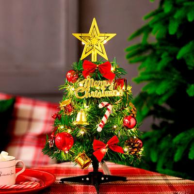 Mini Tafelblad Kerstboom Decoratie LED Decor Thuis Cadeau Feest 30CM