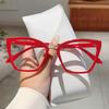 Oversized Cat Eye Glasses Women Fashion Vintage Candy Color Rim Eyewear Trendy Chic Design Blue Light Blocking Eyeglasses