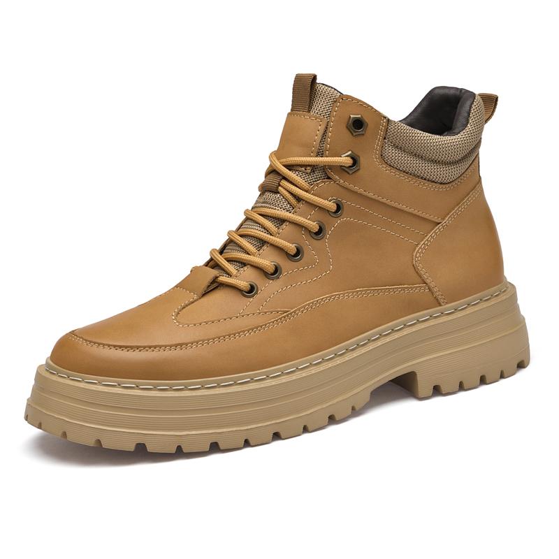 

Genuine Leather Men Sneakers Outdoor Hiking High Top Shoes Non-slip Men s Desert Ankle Boots Luxury Brand Male Motorcycle Boots 45